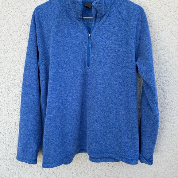 Eddie Bauer Blue Quarter-Zip Sweatshirt - Picture 1 of 7